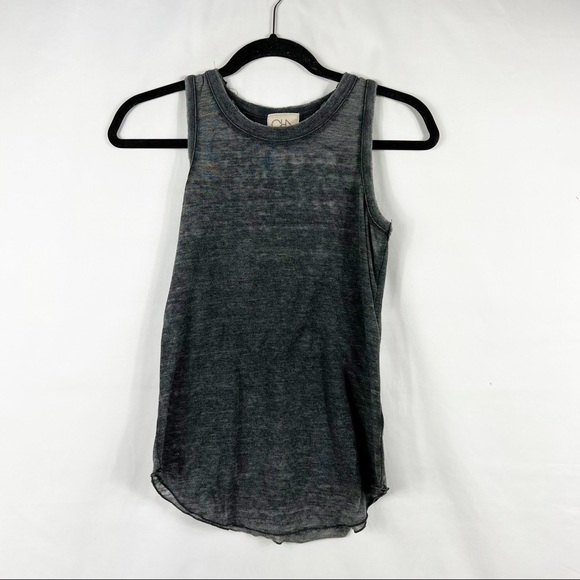 CHASER Knot Back Muscle Tee Gray in Size XS - Picture 2 of 6